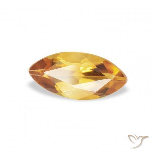 Citrine Medium Light-Golden naturelle Marquise, 0.43 ct, VS