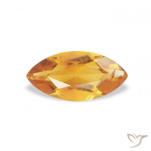0.45ct Naturel Medium Light-Golden Citrine, Marquise, VS