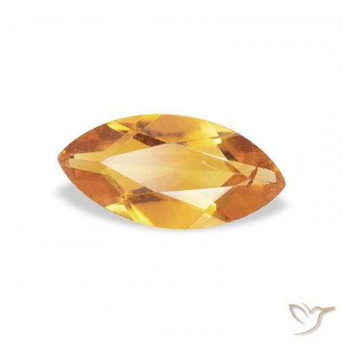 Citrine Medium Light-Golden naturelle Marquise, 0.45 ct, VS