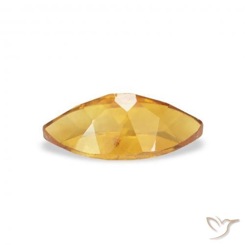 Citrine Orange Doré naturelle Marquise, 0.57 ct, VS