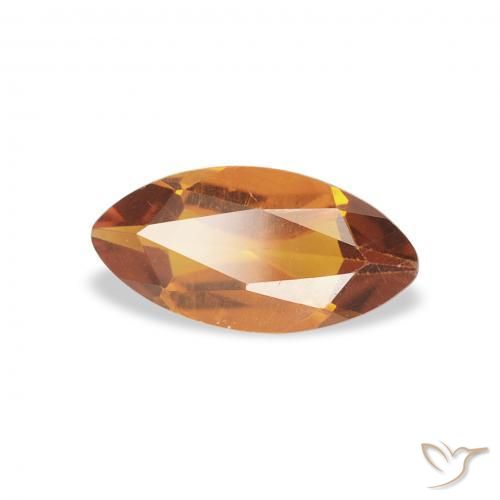 Citrine Orange moyen naturelle Marquise, 0.50 ct, VS
