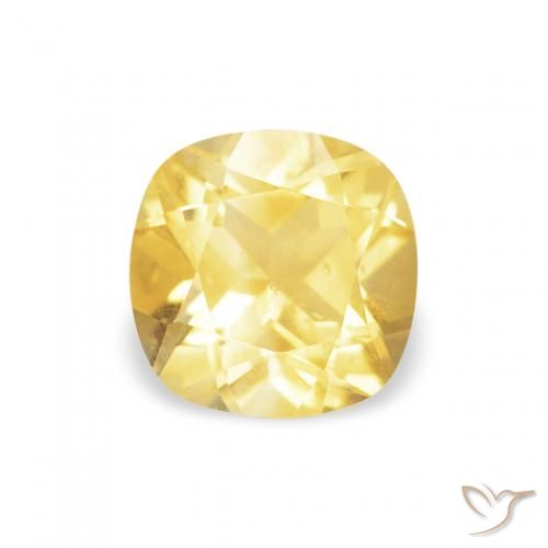 0.46ct Naturel Jaune moyen Citrine, Coussin, VS