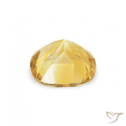 Citrine Jaune moyen naturelle Coussin, 0.46 ct, VS