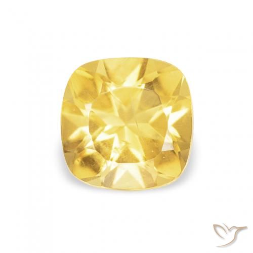 0.50ct Naturel Jaune moyen Citrine, Coussin, VS