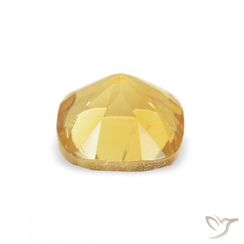 Citrine Jaune moyen naturelle Coussin, 0.50 ct, VS