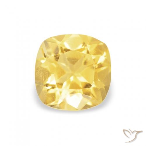0.47ct Naturel Doré léger Citrine, Coussin, VS