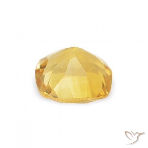 Citrine Doré léger naturelle Coussin, 0.47 ct, VS