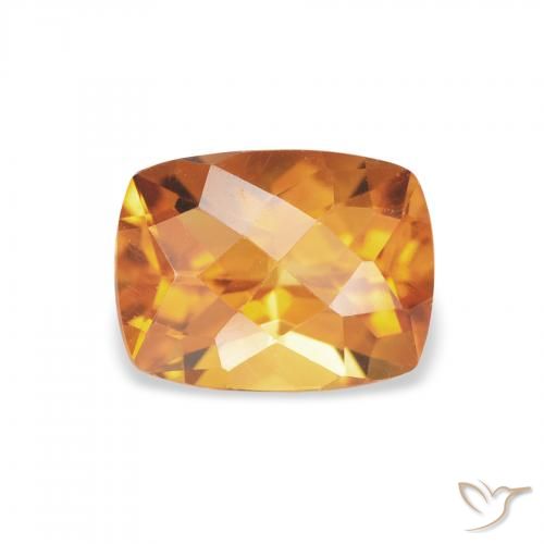 1.49ct Naturel Or orange foncé Citrine, Coussin, VVS