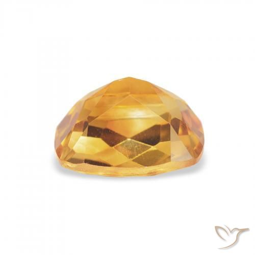 Citrine Or orange foncé naturelle Coussin, 1.49 ct, VVS