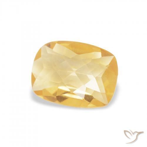 Citrine Or naturelle Coussin, 0.93 ct, VVS