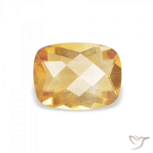 0.96ct Naturel Doré Citrine, Coussin, VVS