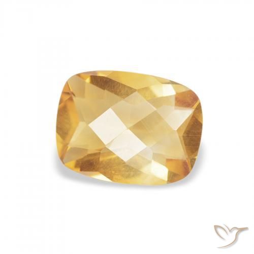 Citrine Doré naturelle Coussin, 0.96 ct, VVS