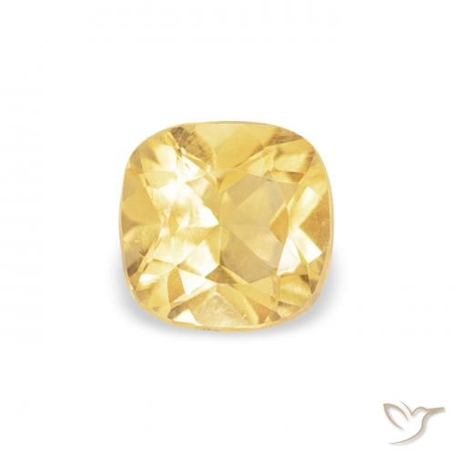 Citrine Jaune moyen naturelle Coussin, 0.40 ct, VVS