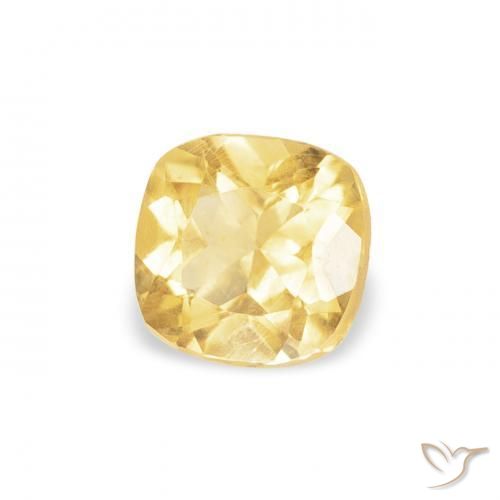 Citrine Jaune moyen naturelle Coussin, 0.40 ct, VVS