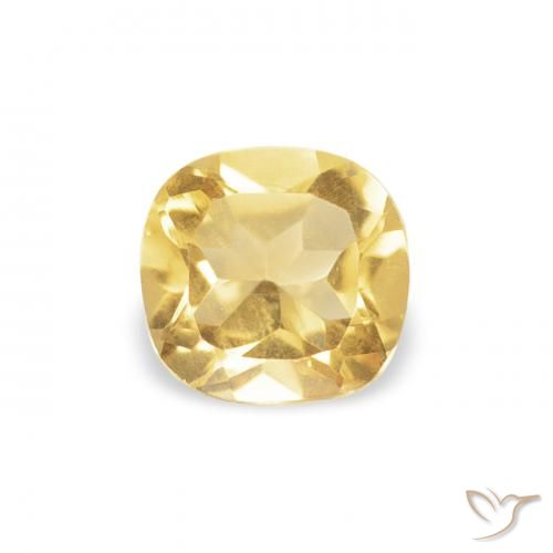 Citrine Or naturelle Coussin, 0.37 ct, VVS