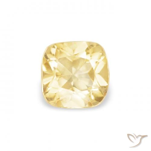0.40ct Naturel Jaune Toscane Citrine, Coussin, VVS