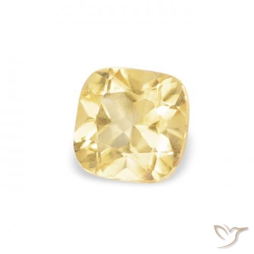 Citrine Jaune Toscane naturelle Coussin, 0.40 ct, VVS