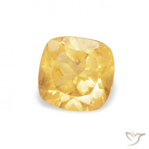 Citrine Or naturelle Coussin, 0.48 ct, VVS