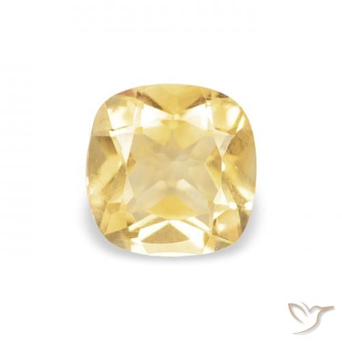 Citrine Doré moyen naturelle Coussin, 0.47 ct, VVS