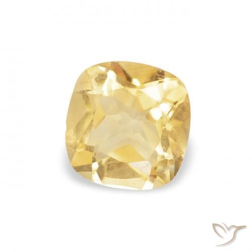 Citrine Doré moyen naturelle Coussin, 0.47 ct, VVS