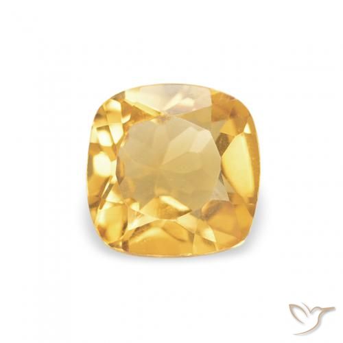 Citrine Or moyen naturelle Coussin, 0.40 ct, VVS