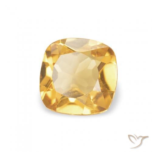 Citrine Or moyen naturelle Coussin, 0.40 ct, VVS
