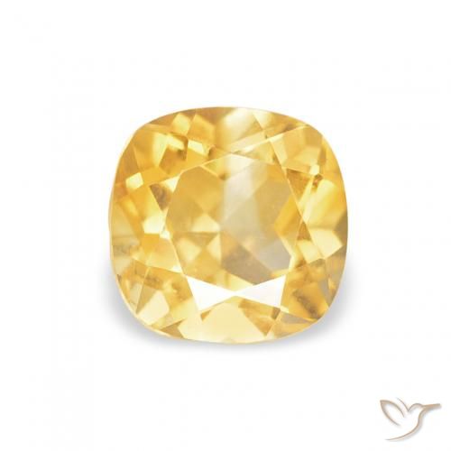 Citrine Orange Doré naturelle Coussin, 0.58 ct, VVS