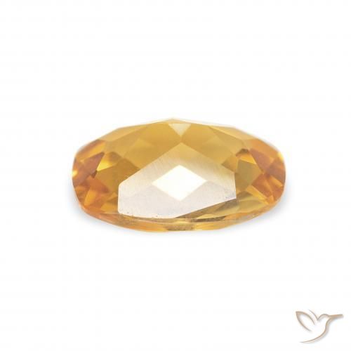 Citrine Medium Light Orange-Gold naturelle Coussin, 1.00 ct, VVS