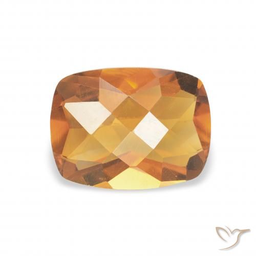 1.16ct Naturel Orange foncé Citrine, Coussin, VVS