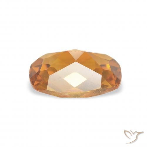 Citrine Orange foncé naturelle Coussin, 1.16 ct, VVS