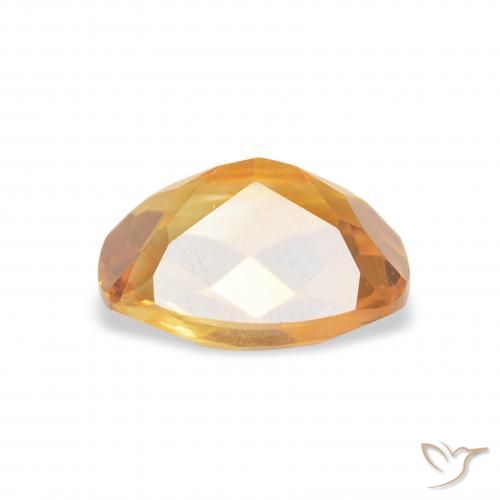 Citrine Orange-or naturelle Coussin, 1.35 ct, VVS
