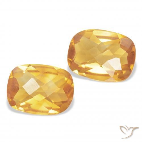 Shop natural 2.23ct Doré vif Citrine gems, Coussin, from Brésil at GemSelect. In stock, global shipping!