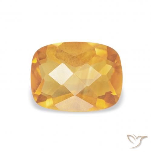 1.20ct Naturel Doré foncé Citrine, Coussin, VS