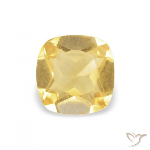 0.39ct Naturel Doré Citrine, Coussin, VS