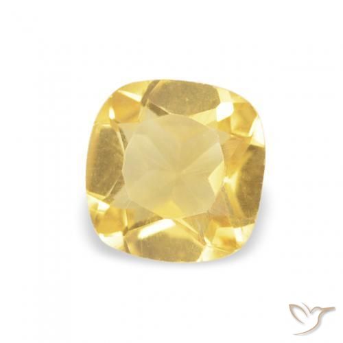 Citrine Doré naturelle Coussin, 0.39 ct, VS