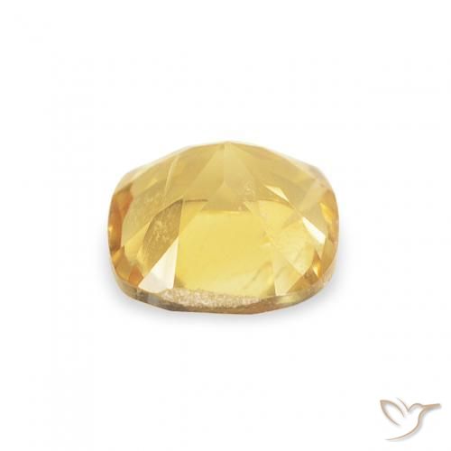 Citrine Doré léger naturelle Coussin, 0.47 ct, VS