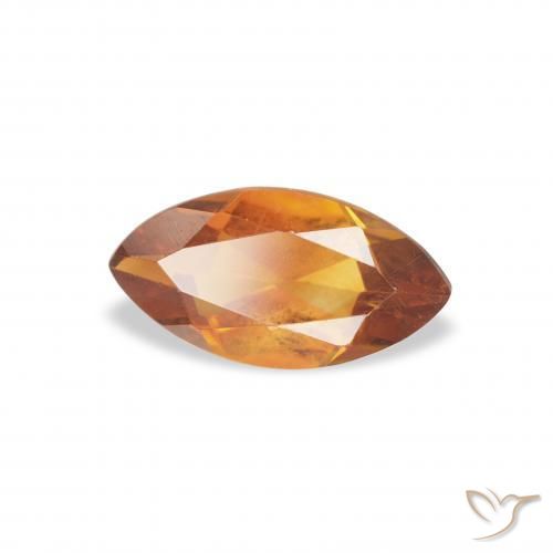 Citrine Orange brun naturelle Marquise, 0.49 ct, VVS