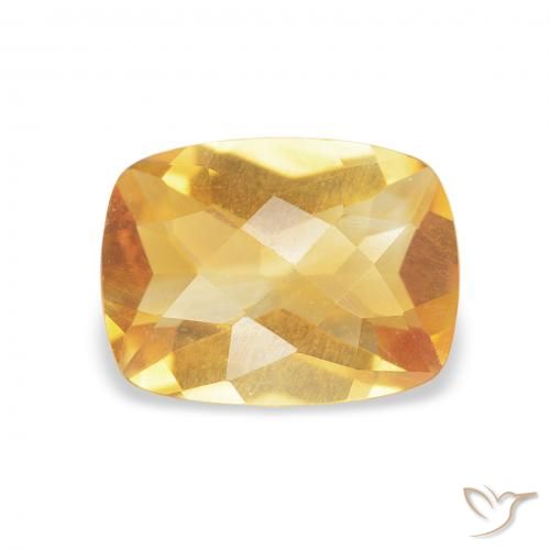 1.07ct Naturel Medium Light-Golden Citrine, Coussin, VVS-VS