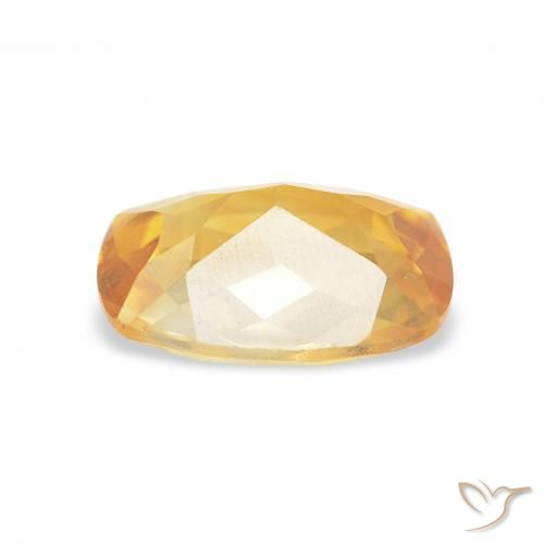 Citrine Medium Light-Golden naturelle Coussin, 1.07 ct, VVS-VS