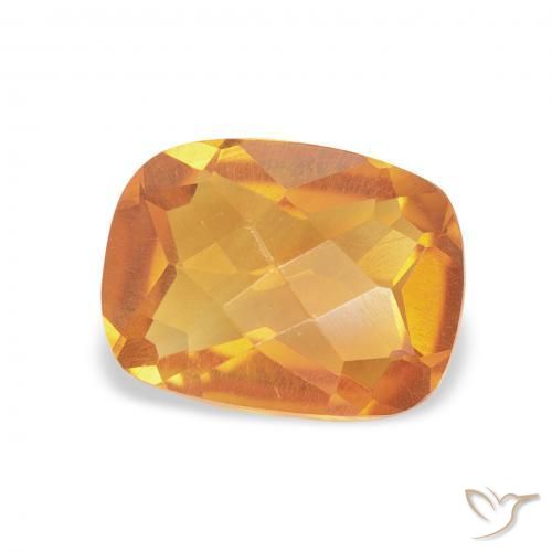 Citrine Orange-or naturelle Coussin, 1.20 ct, VVS-VS