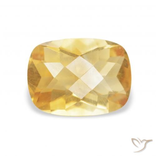 1.04ct Naturel Doré Citrine, Coussin, VVS-VS