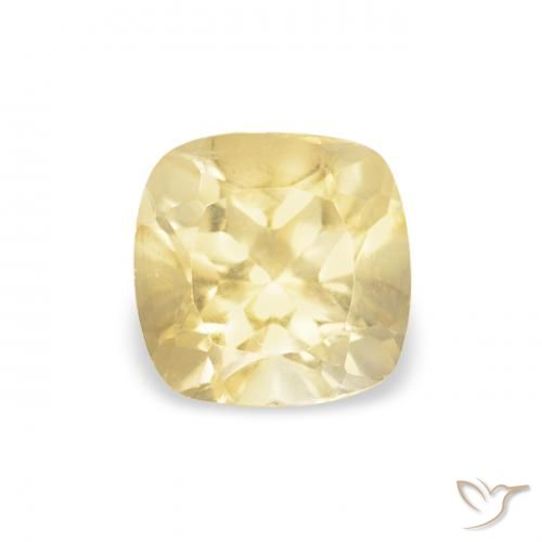 0.53ct Naturel Doré léger Citrine, Coussin, VVS-VS