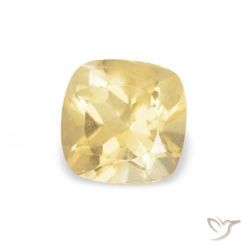 Citrine Doré léger naturelle Coussin, 0.53 ct, VVS-VS