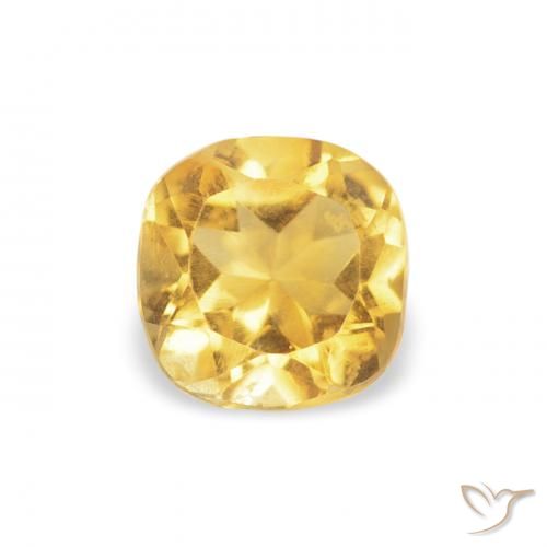 0.44ct Naturel Doré Citrine, Coussin, VVS-VS