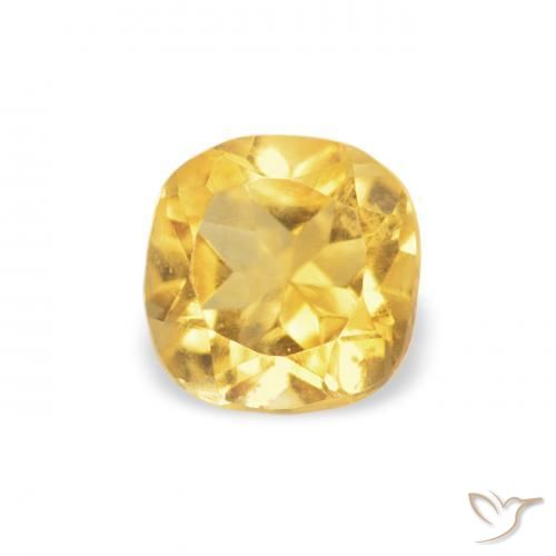 Citrine Doré naturelle Coussin, 0.44 ct, VVS-VS