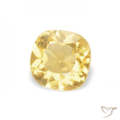 Citrine Jaune doré léger naturelle Coussin, 0.47 ct, VVS-VS
