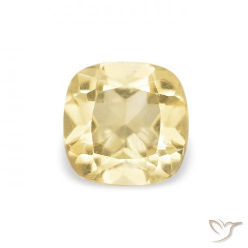 0.50ct Naturel Doré Citrine, Coussin, VVS-VS