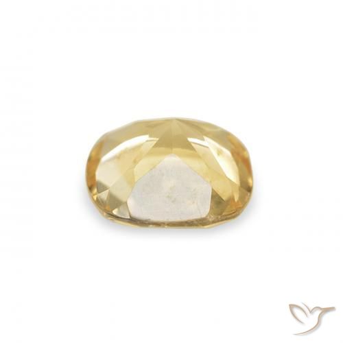 Citrine Jaune clair naturelle Coussin, 0.41 ct, VVS-VS