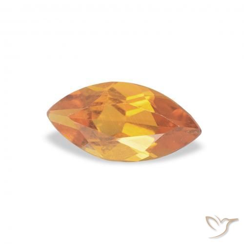 Citrine Or orange foncé naturelle Marquise, 0.44 ct, VVS