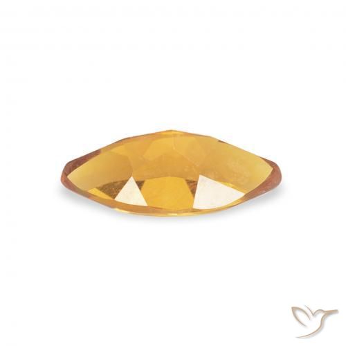 Citrine Or orange foncé naturelle Marquise, 0.44 ct, VVS